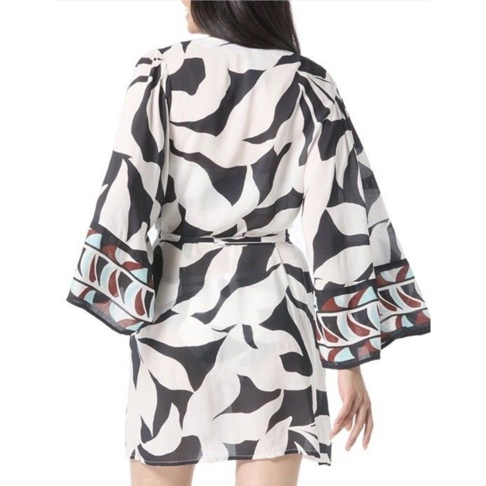 Vince Camuto Women's Printed Front-Tie Robe Swim Cover-Up Size M/L $150 NWT - Picture 3 of 10